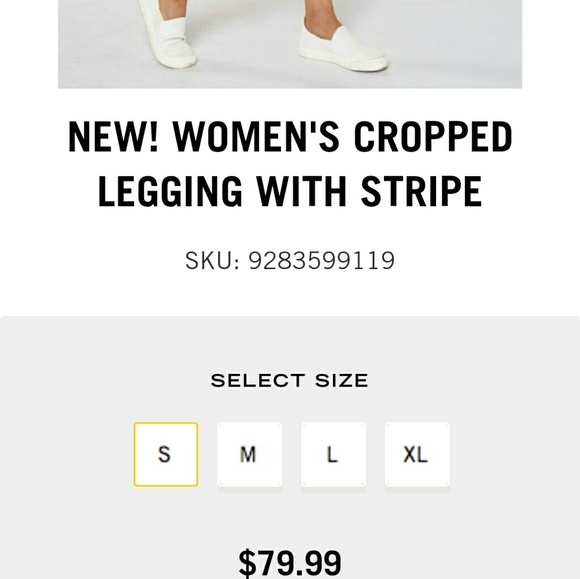 Everlast cropped leggings-"Stripe" nwt - Picture 4 of 7